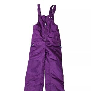 I22 Champion Kids Boys Girls Snowsuit Bibs Size 6- 6X Purple